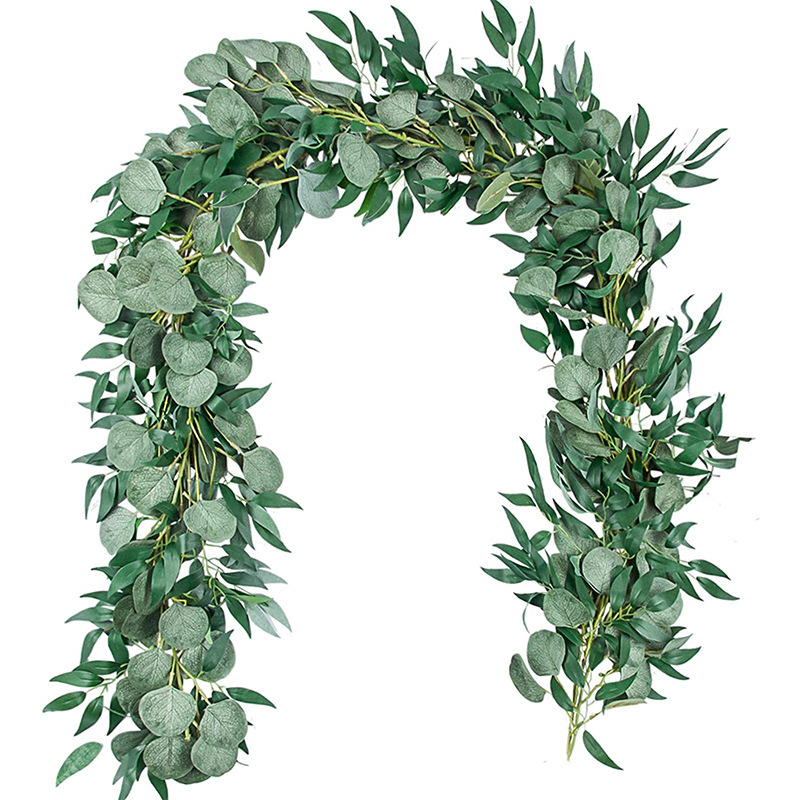 Eucalyptus Preserved - Plantes artificielles en rotin d'eucalyptus, 200cm,